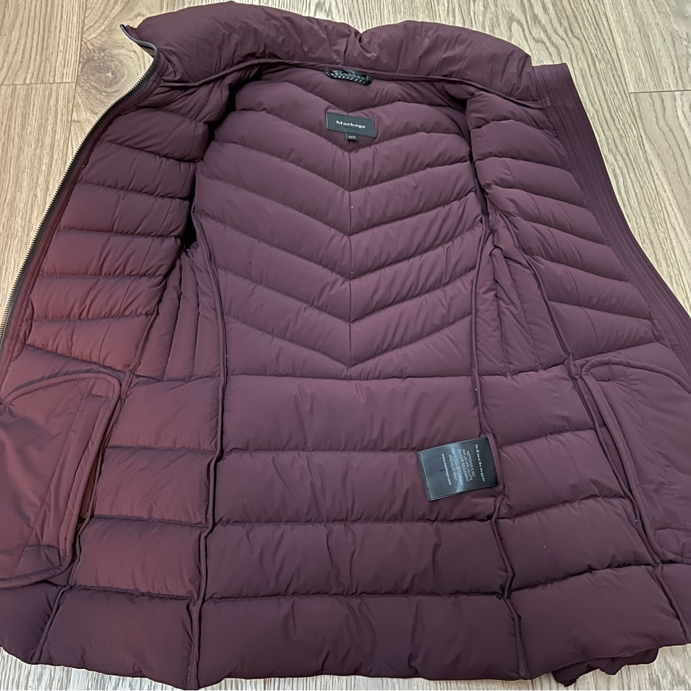 Mackage Patsy Bordeaux Puffer Jacket Leather Trim - image 7